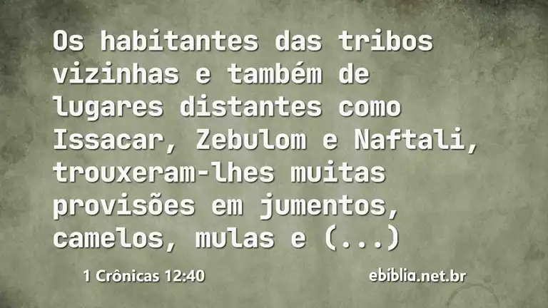 1 Crônicas 12:40