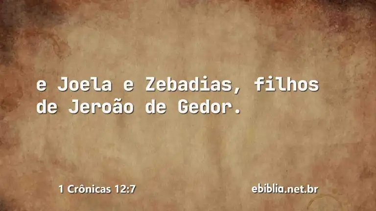 1 Crônicas 12:7