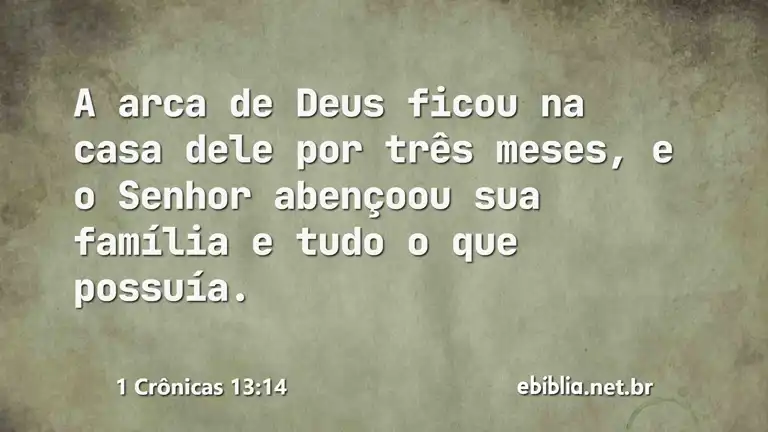 1 Crônicas 13:14