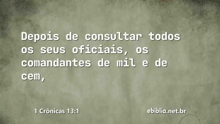 1 Crônicas 13:1