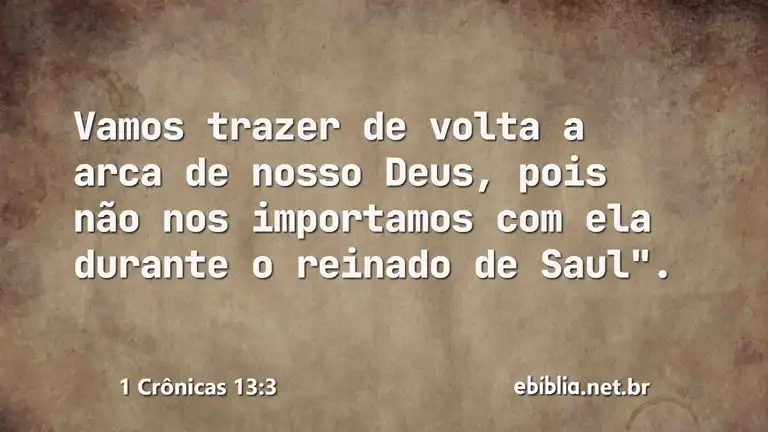 1 Crônicas 13:3