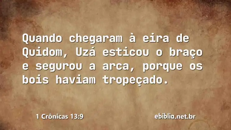 1 Crônicas 13:9