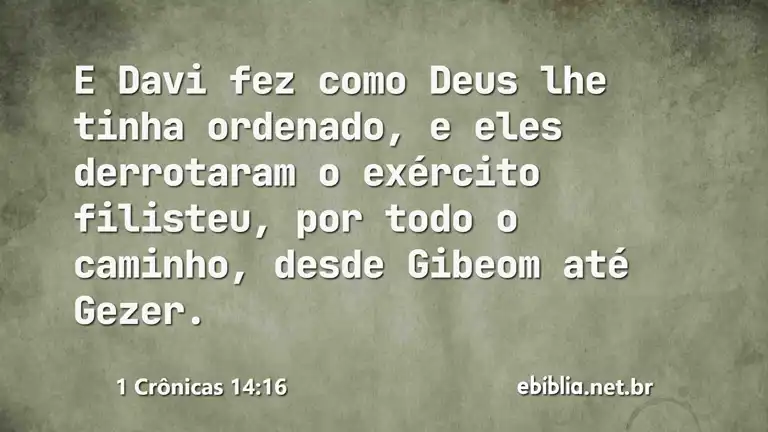 1 Crônicas 14:16