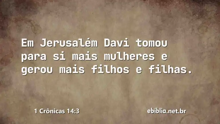 1 Crônicas 14:3