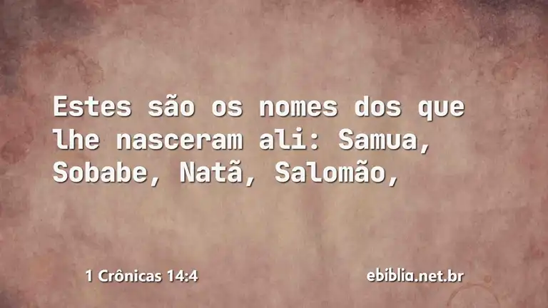 1 Crônicas 14:4