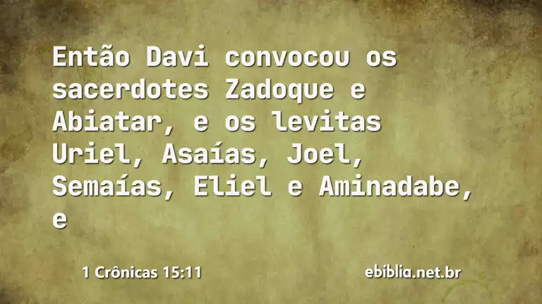 1 Crônicas 15:11