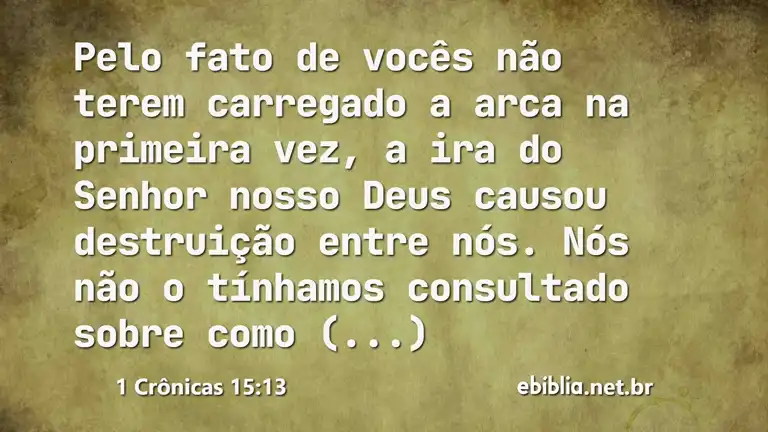 1 Crônicas 15:13