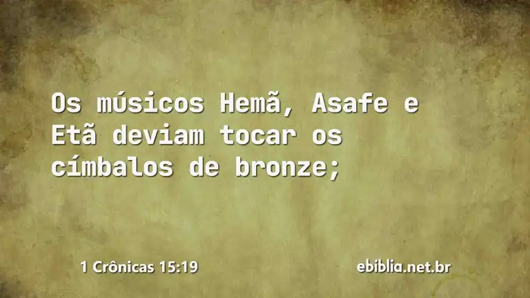 1 Crônicas 15:19