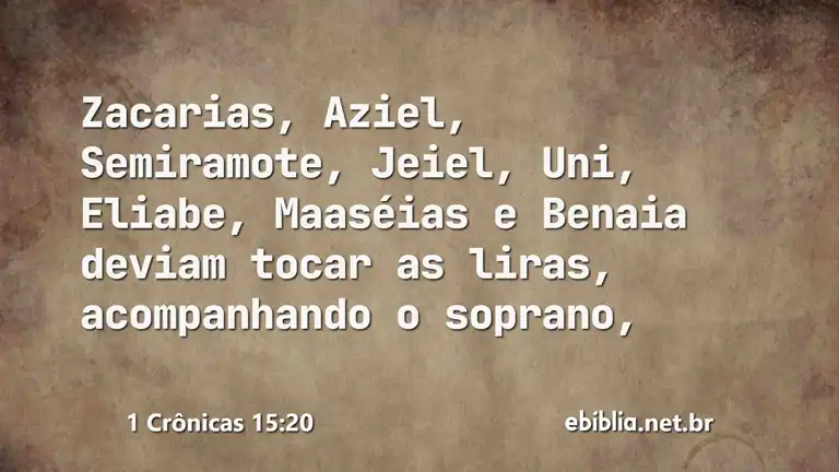 1 Crônicas 15:20