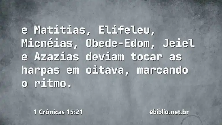 1 Crônicas 15:21