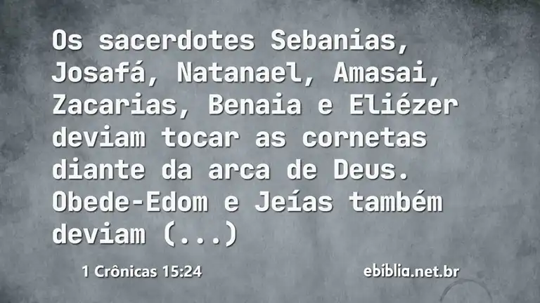 1 Crônicas 15:24