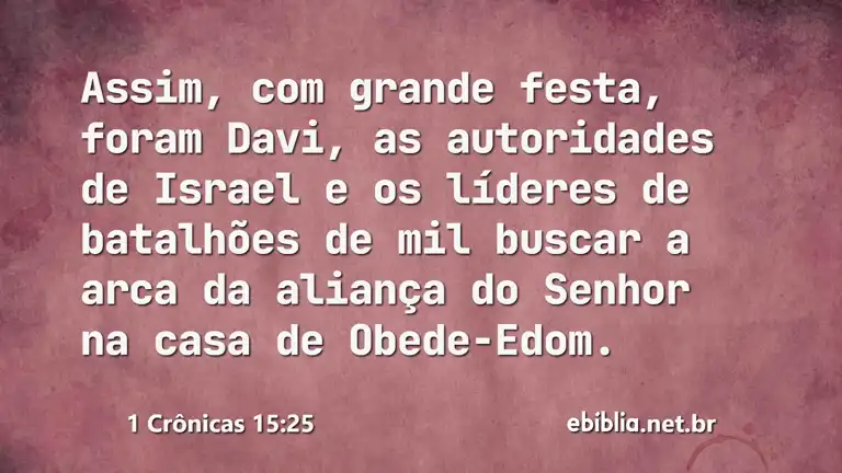 1 Crônicas 15:25