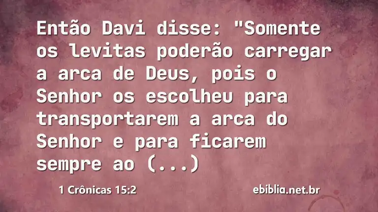 1 Crônicas 15:2