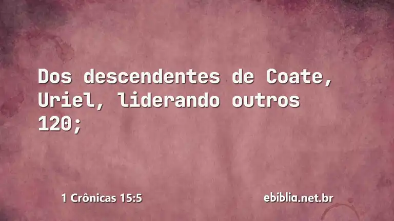 1 Crônicas 15:5