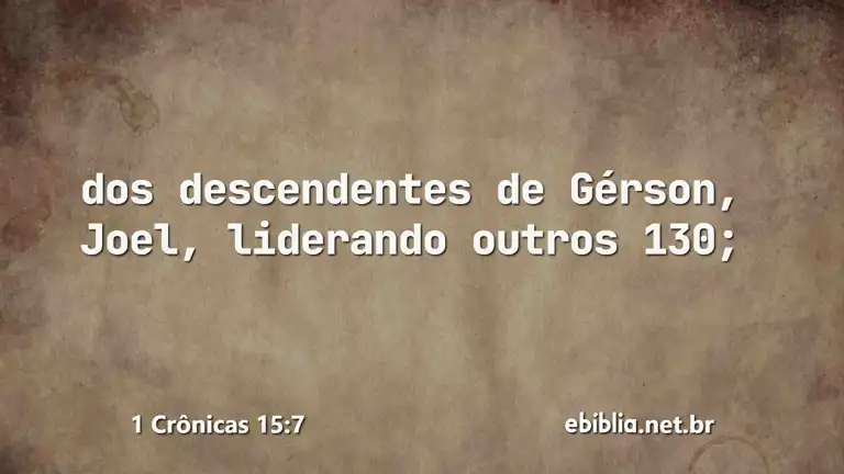 1 Crônicas 15:7