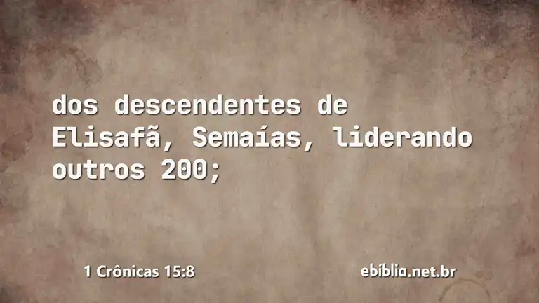 1 Crônicas 15:8