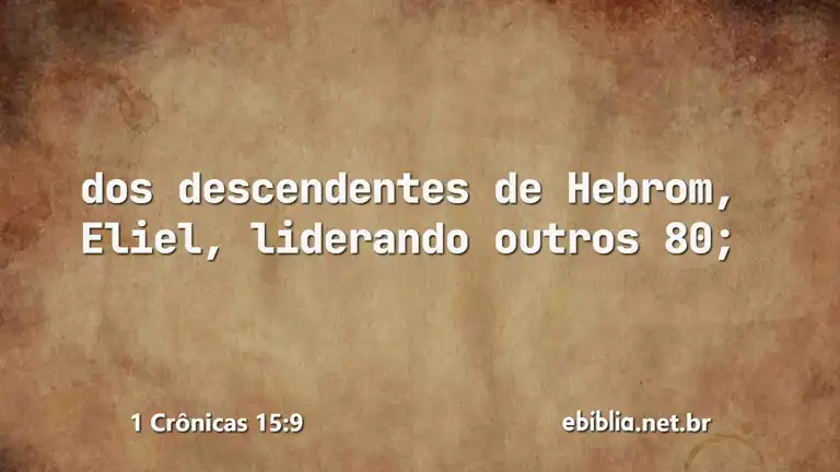 1 Crônicas 15:9