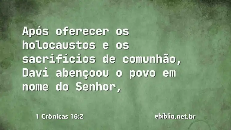 1 Crônicas 16:2