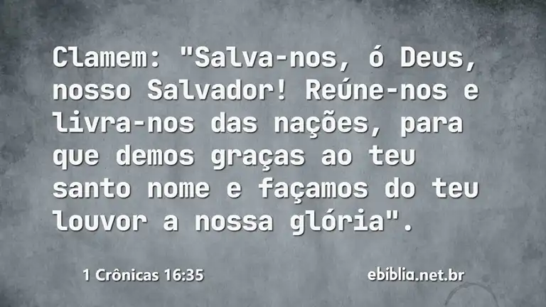 1 Crônicas 16:35