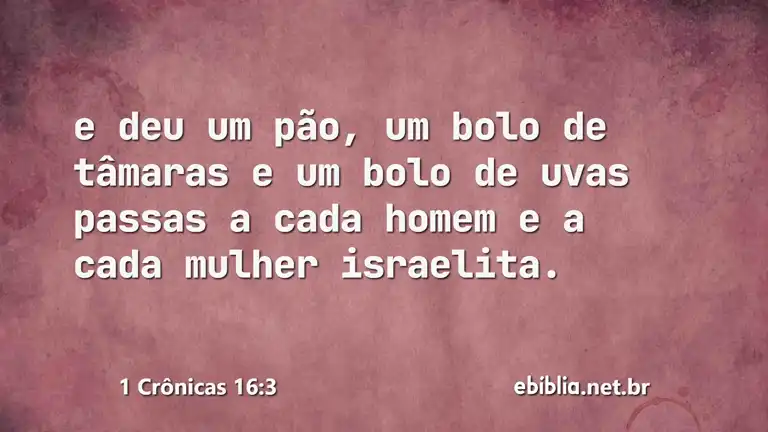 1 Crônicas 16:3