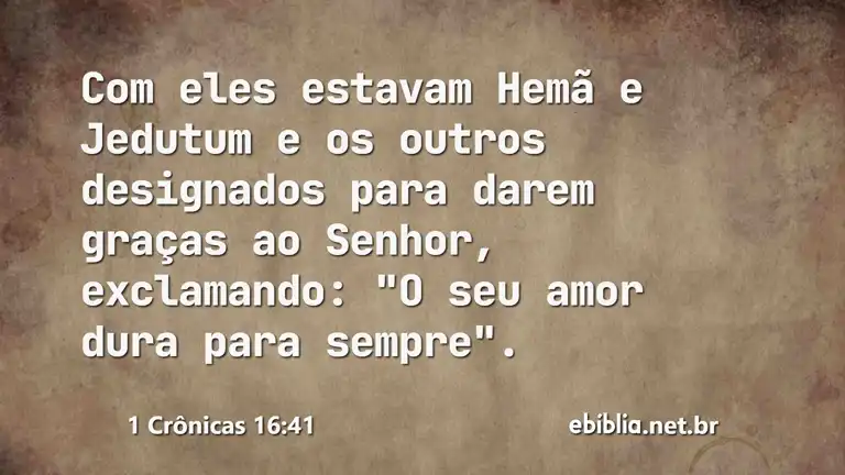 1 Crônicas 16:41