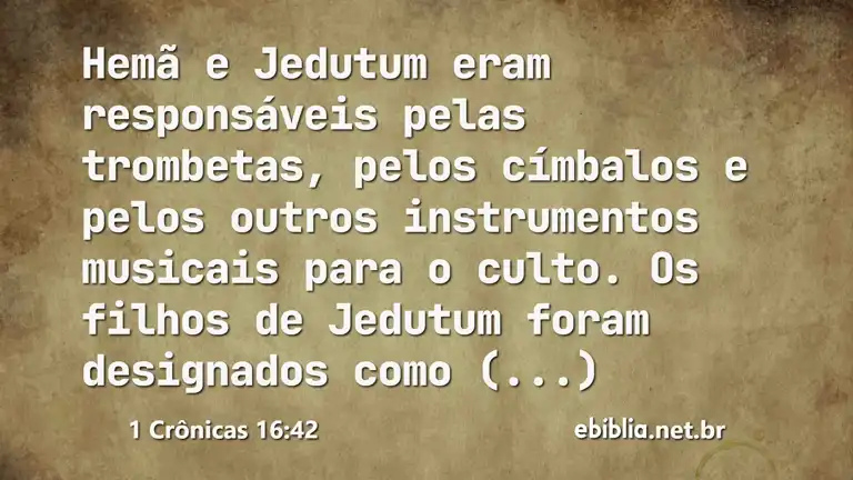 1 Crônicas 16:42