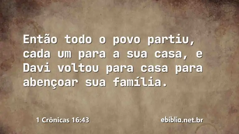 1 Crônicas 16:43