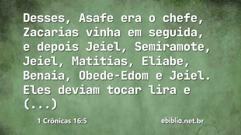 1 Crônicas 16:5