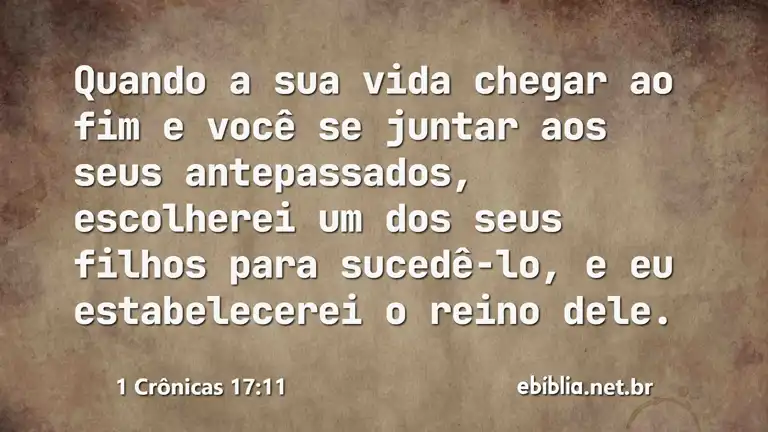 1 Crônicas 17:11