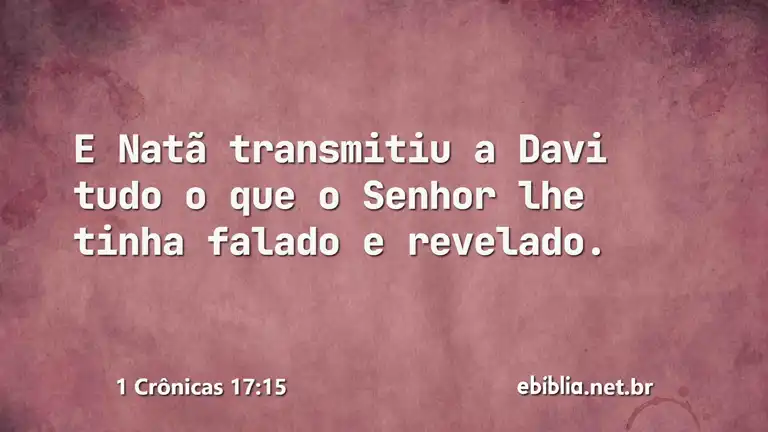 1 Crônicas 17:15