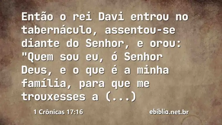 1 Crônicas 17:16