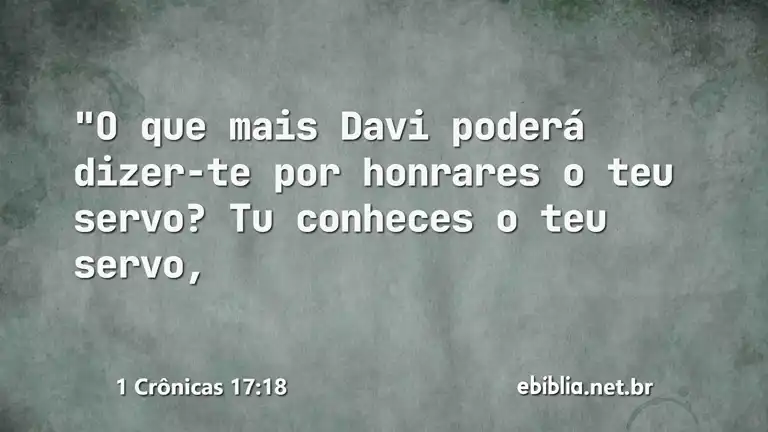 1 Crônicas 17:18