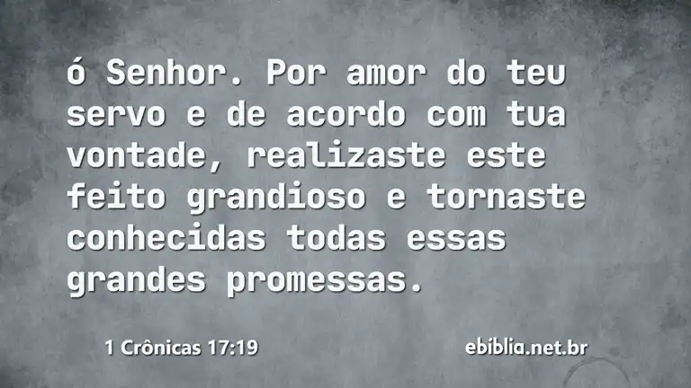 1 Crônicas 17:19