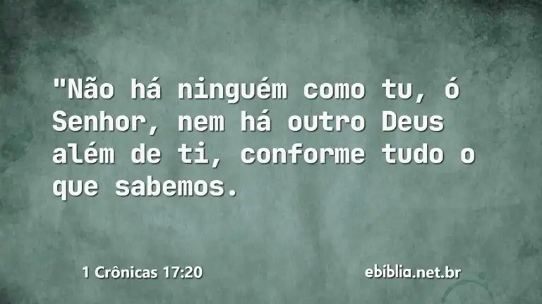 1 Crônicas 17:20