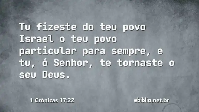 1 Crônicas 17:22