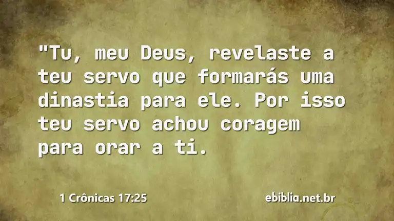 1 Crônicas 17:25