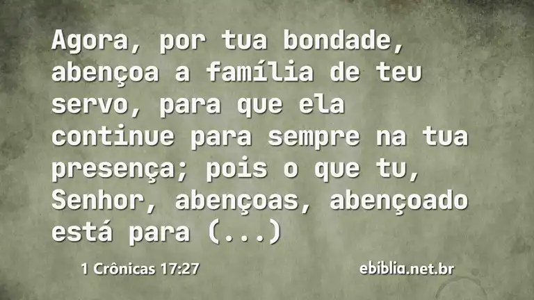 1 Crônicas 17:27