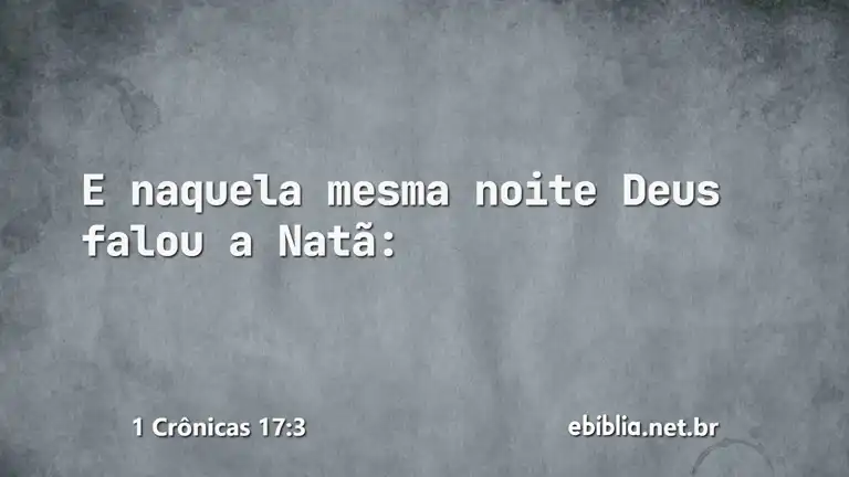 1 Crônicas 17:3