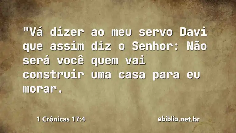 1 Crônicas 17:4