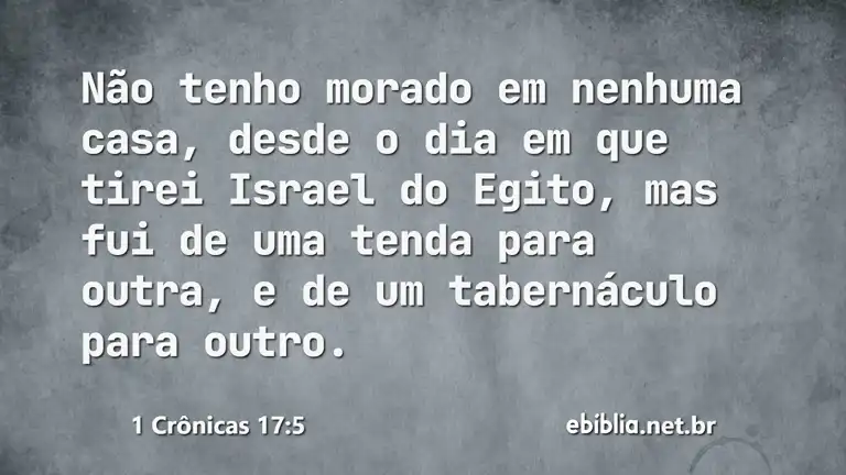 1 Crônicas 17:5