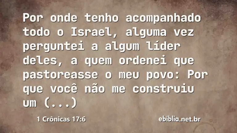 1 Crônicas 17:6