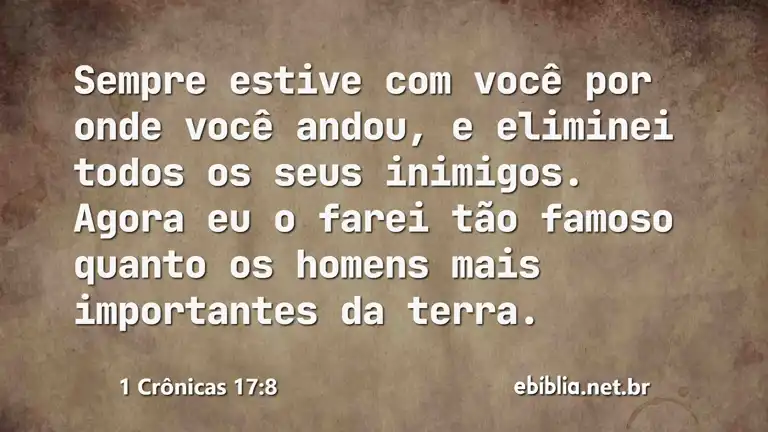 1 Crônicas 17:8