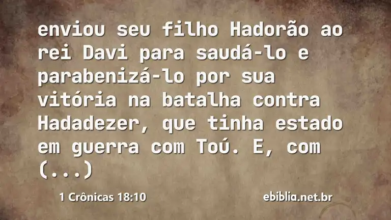 1 Crônicas 18:10