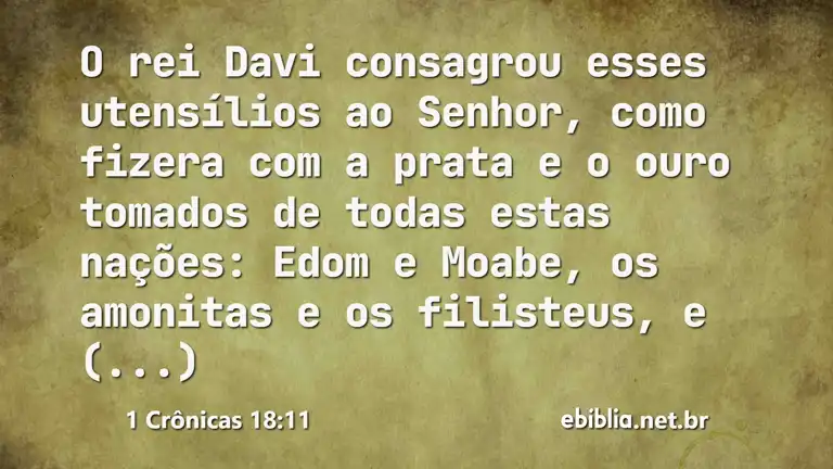 1 Crônicas 18:11