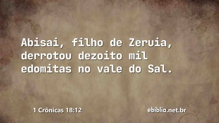 1 Crônicas 18:12