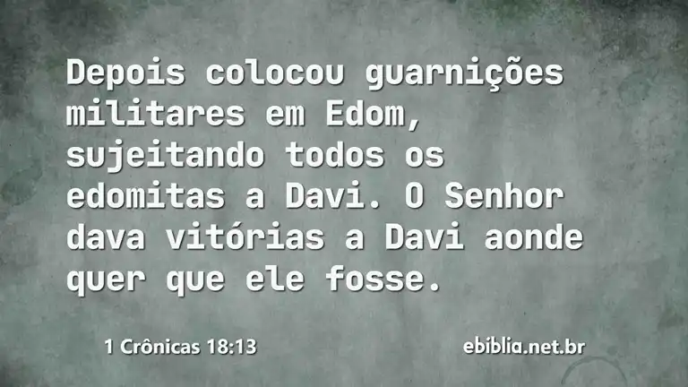 1 Crônicas 18:13