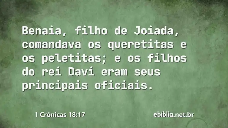 1 Crônicas 18:17