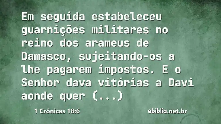 1 Crônicas 18:6