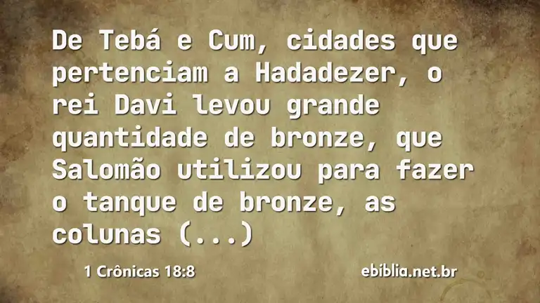 1 Crônicas 18:8