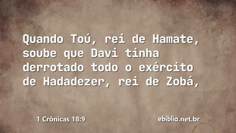 1 Crônicas 18:9